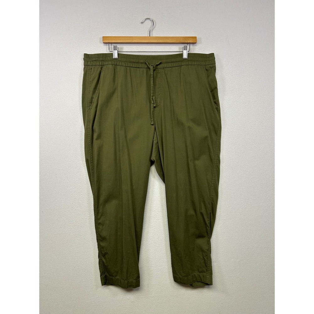 Gorpcore Utility GAP Women XL Olive Green Easy Pant Elastic Waist Drawstring
